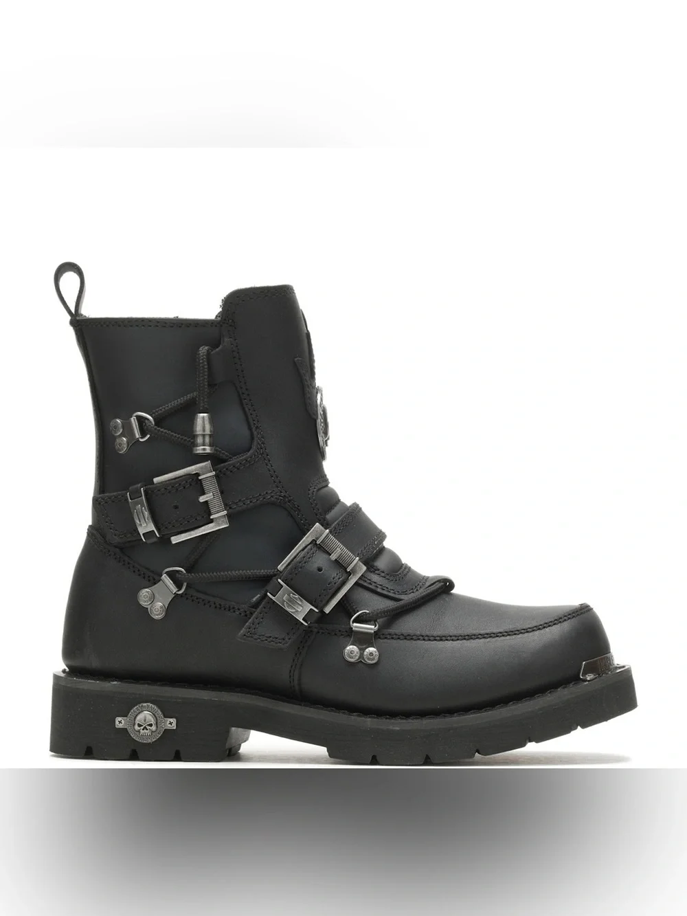 Men’s Harley Davidson Distortion Skull Metal Motorcycle Boots- Size 13W